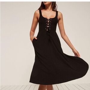 Reformation NEW Tangelo Lace Up Tank Dress small